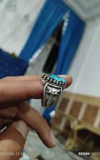 انگشتر نقره با فیروزه