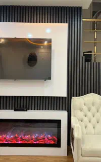شومینی میز تی وی ،میز تلوزیون شومینه ای