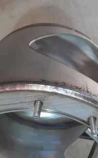 جوشکاری ارگون الکترود وco2 بصورت عکسی