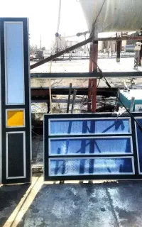 درب آلومینیومی دولنگه جنس اصل وسنگین