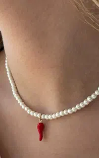 ست گردنبند و دستبند. و گردنبندمنجوقی مرواریدی