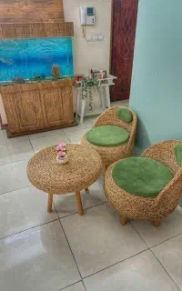 ست میزوصندلی و ناهارخوری حصیری شیک و مدرن