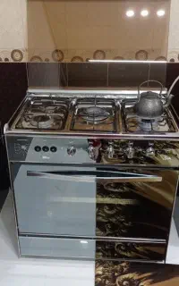 گاز پنج شعله طرح فر صفحه استیل درحدنو