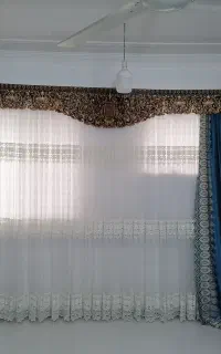 پرده با کتیبه و میله پرده