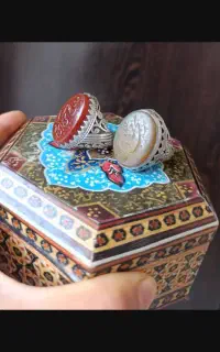 دوتا انگشتر نقره دست ساز عیار بالا در حد نو