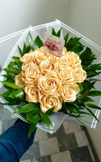 دسته گل روبانی