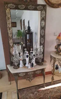 آیینه ومیز برنجی بهمراه تاب
