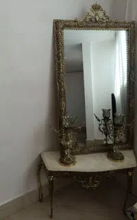 آینه شمعدان برنز