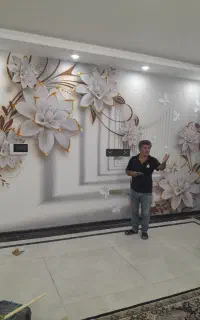 نصب کاغذدیواری وپوستر سه بعدی