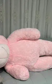 خرس صورتی بزرگ مناسب هدیه تولد سورپرایز سیسمونی