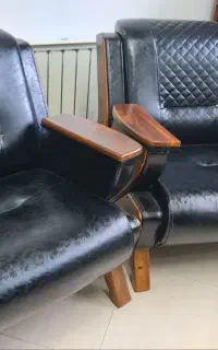 مبل تک نفره ی چرم دسته خلبانی