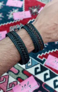 دستبندچرم موی یار دستبند عشق