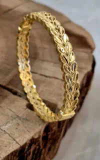 دستبندطرح طلای بازشو