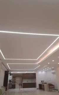 برقکار . نصب لاین برش لاین رو گچ توکار روکار