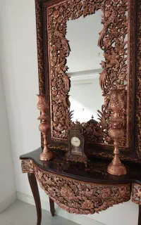 آینه شمعدان مسی