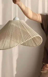 لوستر مکرومه مدل کلاهی قطر۵۰
