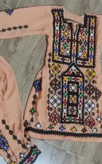لباس بچه گانه چرخی همرا با روسری