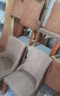 صندل چوبی مخمل  پرده و بشقاب استیل بفروش میرسد