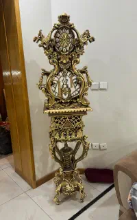 ساعت و پایه تمام منبت