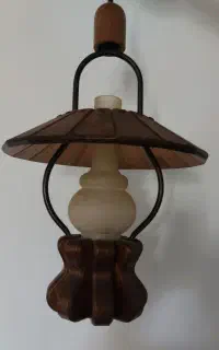 لوستر آویز چوبی