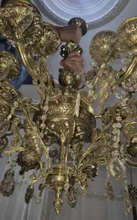 لوستر ۱۶ شاخه برنج.