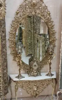 اینه شمعدان برنز