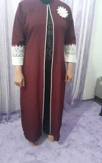 مانتو با زیری مخمل بلند