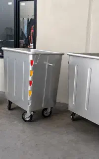 گاری سطل زباله شهری مدل s1100/گالوانیزه/مخزن آشغال