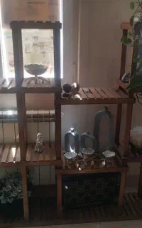 جا گلدان چوبی