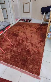 فروش دو تخته قالی ساده مدرن ۶و ۳متری در حد نو