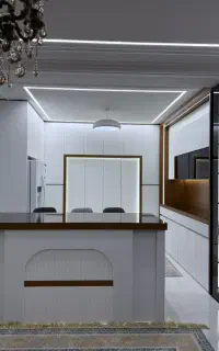 .کاغذ دیواری. کناف .برچسب کابینت قرنیز تی وی روم