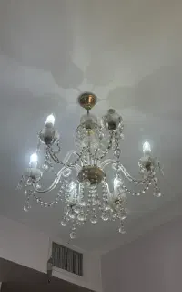 دوعدد لوستر کریستالی در حد نو