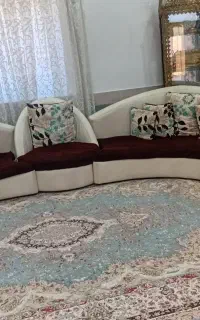 مبل راحتی ترکیبی از چرم ومخمل