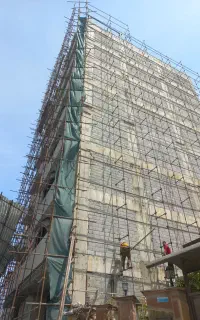 داربست فلزی در چالوس نوشهر. هچیرود