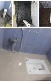 خورده کاری بنایی کاشی لوله کشی