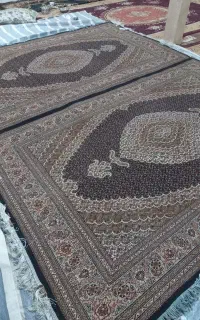 دو جفت ۶متری سرمه ای فرش دستبافت