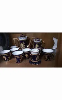 سرویس. چایخوری. سورمه ایی قدیمی.