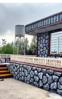 سیمانبری و سیمانکاری .نما ابشار محوطه . بنایی