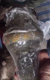 قلیون برنجی باچندتا تنه چوب وشیشه  قلیون