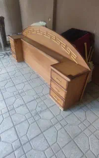 تخت کارکرده دو نفره چوب و ام دی اف