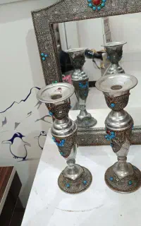 آینه و شمعدان سنتی همراه قرآن
