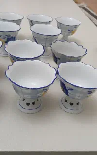 ۱۴ عدد بستنی خوری گل پنبه قدیم