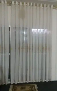 پرده پذیرایی پارچه حریر طرح دار  نو نو