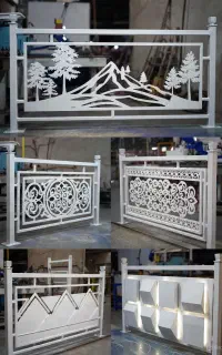 نرده بالکن و جان‌پناه cnc