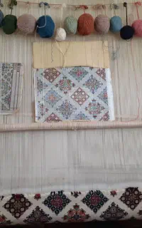 دار قالی نیمه بافت
