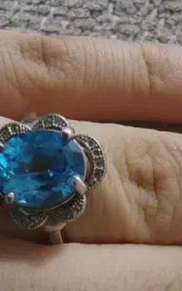 انگشتر توپاز آبی سویسی