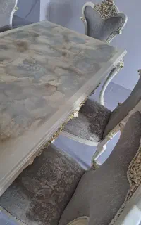 میز ناهار خوری سلطنتی ۸ نفره کاملا نو و تمیز