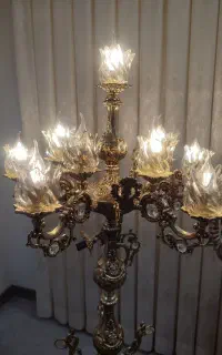 لوستر کنار سالنی پنج شاخه کاملا تمیز