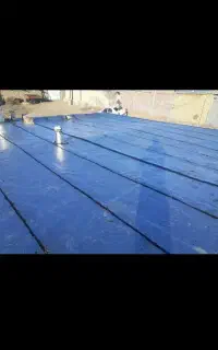 نصب ایزوگام و قیرکشی پشت بام و استخر وسرویس ها