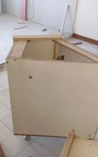 کابینت بدنه فلزی درب چوب